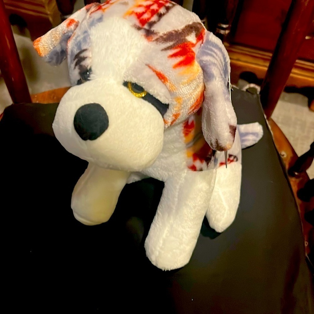 16 inch St Bernard puppy plushy in gray by Nativo NWT